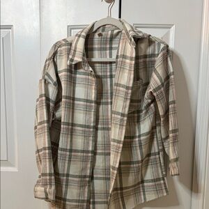 Plaid Button-Up Shirt